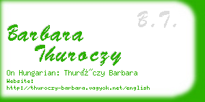 barbara thuroczy business card