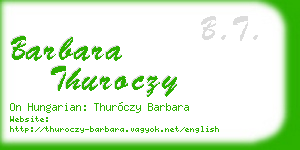 barbara thuroczy business card